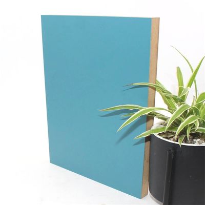 0.4mm Ocean Blue Matte PET Laminated MDF Panels 730kgs/Cbm