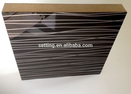 Wood grain acrylic sheet faced mdf for furniture